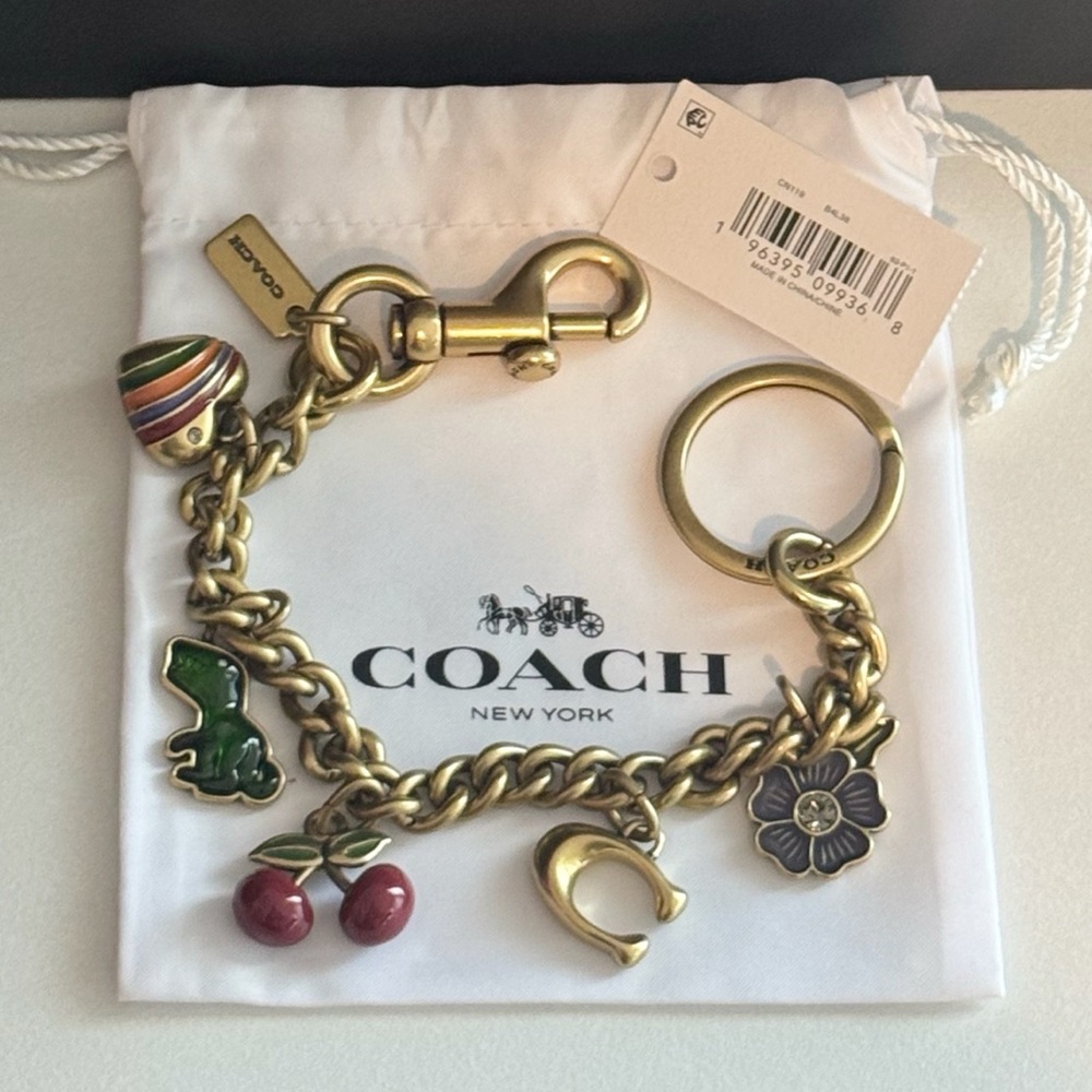 Coach Motif Chain Bag Charm - Picture 3 of 3